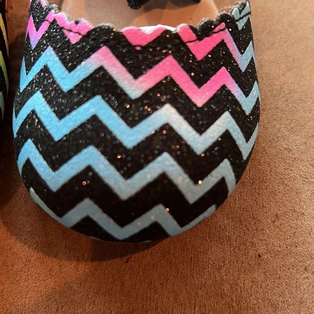 NWT Freshly Picked Rainbow Chevron Sandal